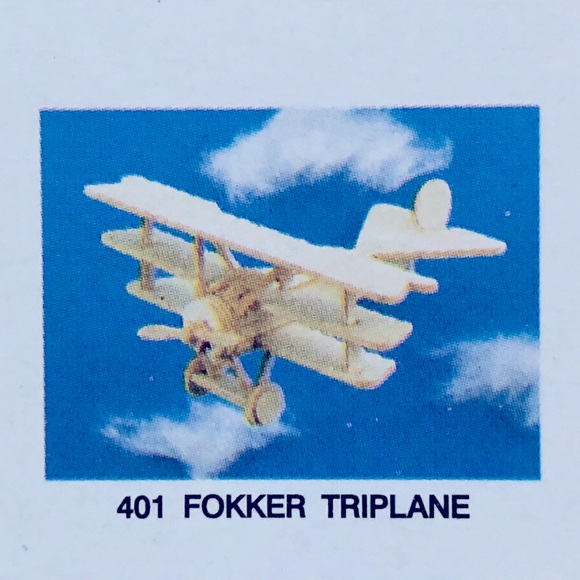 3/$15 NEW 3D Puzzle Miniature Wooden Aircraft Airplane Model 401 FOKKER TRIPLANE - Picture 6 of 16